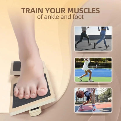 LucieLuxe™ Single Leg Balance Board – Wooden Ankle Strengthener & Stability Trainer