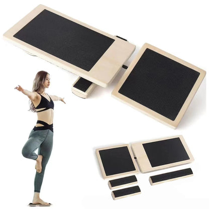 LucieLuxe™ Single Leg Balance Board – Wooden Ankle Strengthener & Stability Trainer