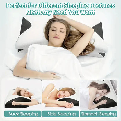 LucieLuxe™ Butterfly Memory Foam Neck Pillow with Armrests for Side & Back Sleepers