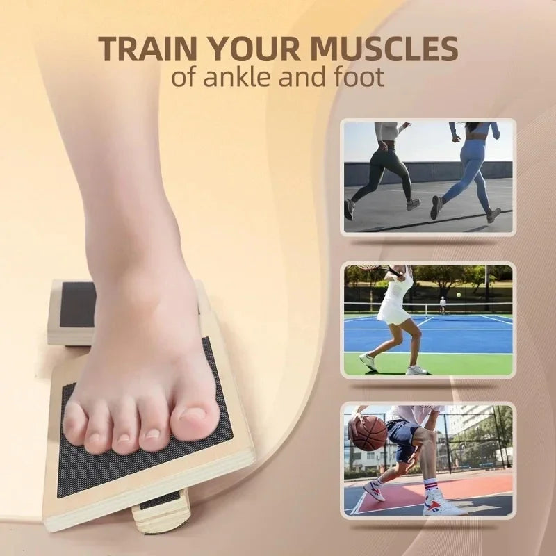 LucieLuxe™ Single Leg Balance Board – Wooden Ankle Strengthener & Stability Trainer