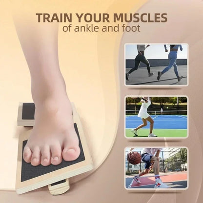 LucieLuxe™ Single Leg Balance Board – Wooden Ankle Strengthener & Stability Trainer