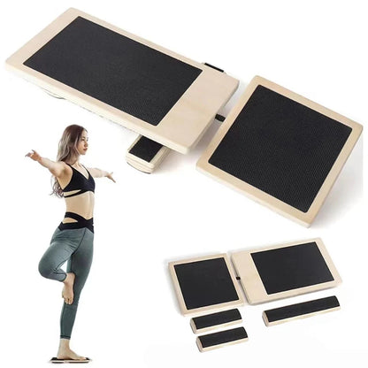 LucieLuxe™ Single Leg Balance Board – Wooden Ankle Strengthener & Stability Trainer