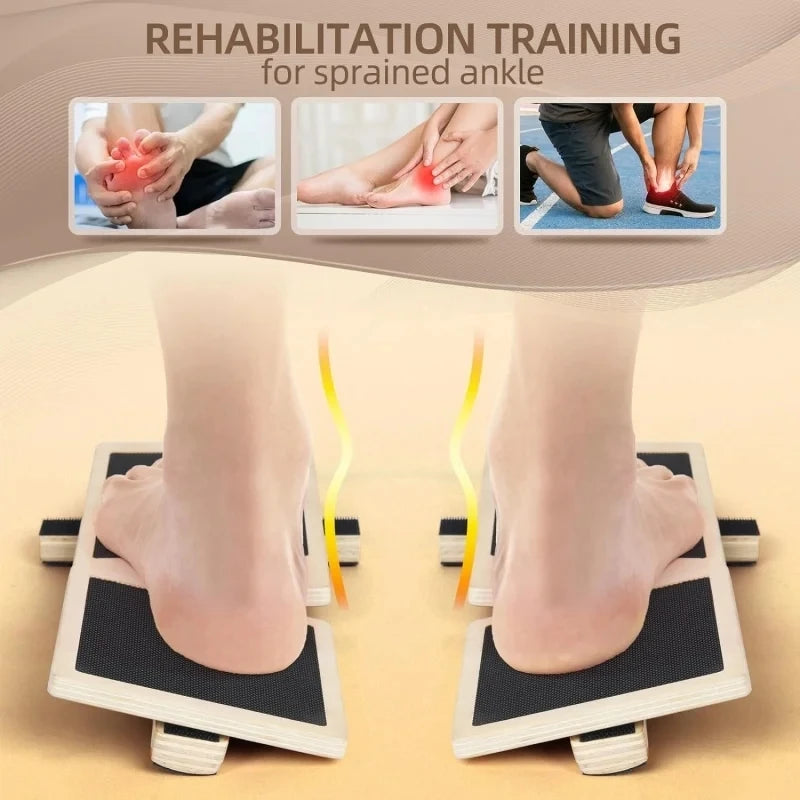 LucieLuxe™ Single Leg Balance Board – Wooden Ankle Strengthener & Stability Trainer