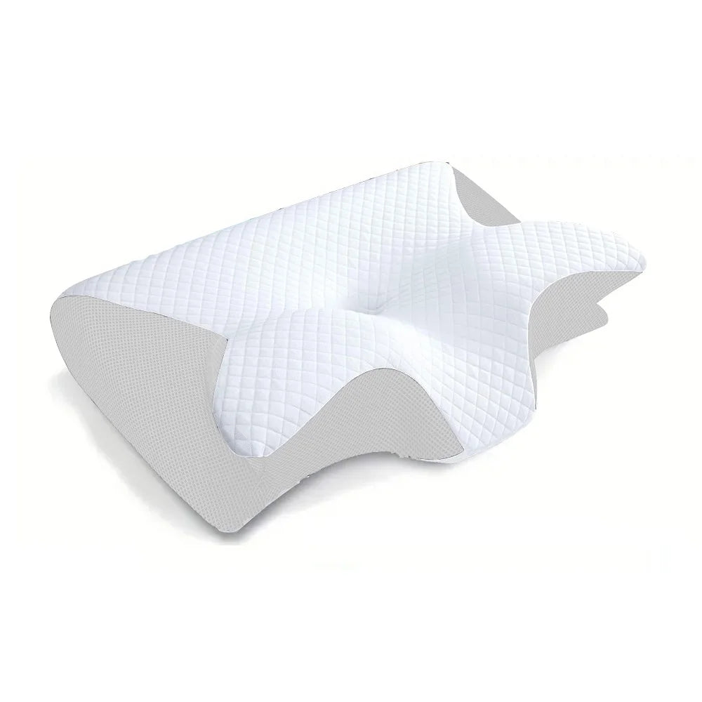 LucieLuxe™ Butterfly Memory Foam Neck Pillow with Armrests for Side & Back Sleepers