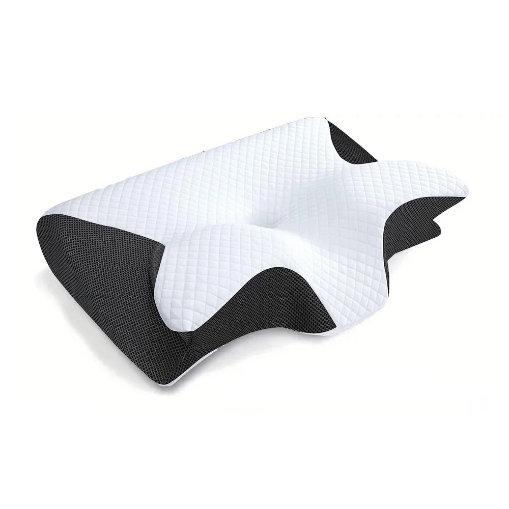 LucieLuxe™ Butterfly Memory Foam Neck Pillow with Armrests for Side & Back Sleepers